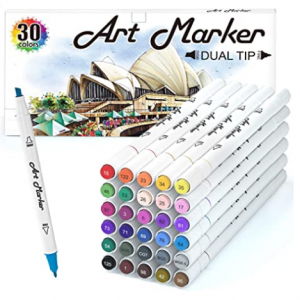 Lelix 30 Colors Art Markers @ Amazon