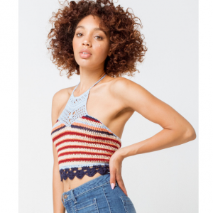 SKY AND SPARROW Crochet Halter 女士吊带