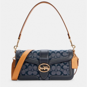 60% Off Coach Georgie Shoulder Bag In Signature Chambray @ Coach Outlet