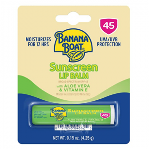 Banana Boat Aloe Vera Lip Protection Sunscreen, 0.15 Ounce @ Amazon