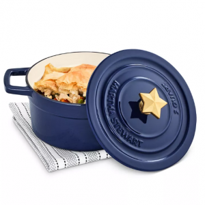 Martha Stewart Collection Americana Enameled 搪瓷铸铁2夸脱荷兰锅