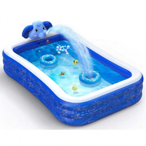 Hamdol 家庭充气游泳池+大象喷水装置, 99" X 72" X 22"  @ Amazon