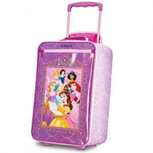 American Tourister Kids' Disney Softside Upright Luggage, Princess 2, Carry-On 18-Inch @ Amazon