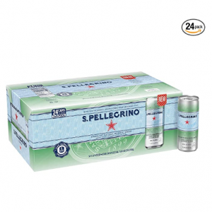 S.Pellegrino Sparkling Natural Mineral Water, 11.15 Fl Oz Cans, Pack of 24 @ Amazon
