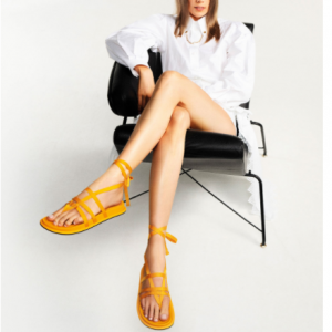 Charles & Keith Grosgrain Tie-Around Thong Sandals