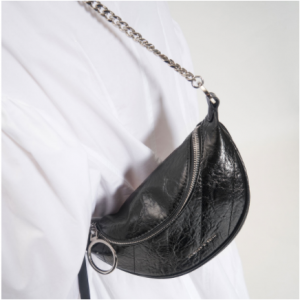 Charles & Keith Wrinkled-Effect Saddle Bag