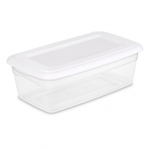 Sterilite 6-Quart Storage Box, White @ Walmart