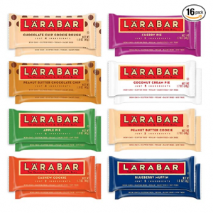 Larabar Gluten Free Snack Bars Variety Box, Vegan, 8 Flavors, 1.7 Oz, 16 Ct