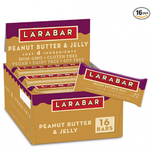 Larabar Fruit and Nut Bar, Peanut Butter and Jelly, Gluten Free, Vegan, 16 ct