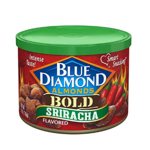 Blue Diamond Almonds Sriracha Flavored Snack Nuts, 6 Oz Resealable Can (Pack of 1)
