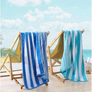 Tomm Bahama Delmare 2件式多色藍色棉質36英寸x 68英寸沙灘巾套裝