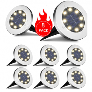 INCX 8個LED太陽能地麵庭院燈