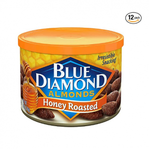 Blue Diamond Almonds 蜂蜜烤杏仁 6oz 12罐 @ Amazon