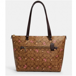 50% Off Coach Gallery Tote In Signature Canvas With Butterfly Print @ Coach Outlet