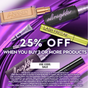 Sitewide Cosmetics Sale @ Urban Decay UK