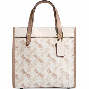 Coach Field Tote In Signature Carriage Coated Canvas @ Macy's