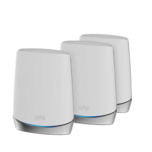 NETGEAR Orbi Whole Home Mesh WiFi 6 System with Advanced Cyber Security, 3-pack