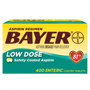 Bayer Aspirin Regimen Low Dose 81 mg., 400 Enteric Coated Tablets @ Costco