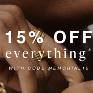 Memorial Day Sale - 15% Off Everything @ Missoma