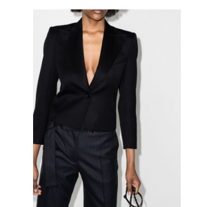 Low Classic 尖翻领短款西装夹克