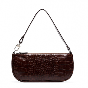 BY FAR Rachel 仿鳄鱼纹单肩包