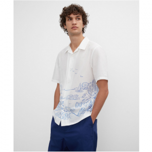 Club Monaco Short Sleeve Camp 男士衬衣