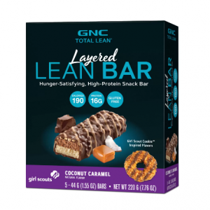 GNC Total Lean® 分层蛋白棒 5条