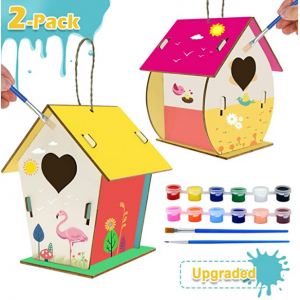 Coodoo 2-Pack DIY Bird House Kits, Arts and Crafts for Kids Ages 8-12 @ Amazon