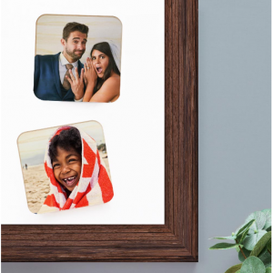 Walgreens Photo 3"x3" 个人定制木制磁力相片贴 2个