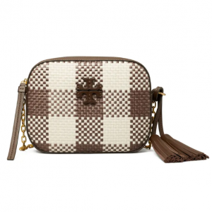 Nordstrom官网 Tory Burch McGraw 编织格子相机包7折热卖