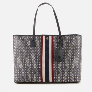 30% Off Tory Burch Women's Gemini Link Canvas Top-Zip Tote Bag - Tory Navy Gemini Link @ MyBag