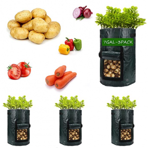 YQLOGY 7加侖超大容量馬鈴薯、根莖類蔬菜種植袋3個 @ Amazon