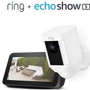 Amazon - Ring安全摄像头Spotlight Cam +  Echo Show 5智能套装，立减 $125 