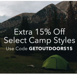 Extra 15% Off Select Camp Styles @ Steep and Cheap