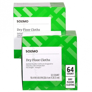Solimo Dry Floor Cloths,32 Count (Pack of 2) @ Amazon