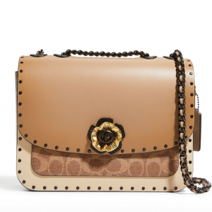 COACH 1941 Madison Signature Monogram Snakeskin Rivet Shoulder Bag @ Neiman Marcus