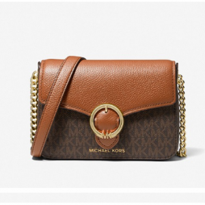67% Off Michael Kors Wanda Small Logo and Pebbled Leather Crossbody Bag @ Michael Kors