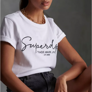 Superdry Alice Script Embroidered 女士T恤