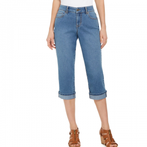 Style & Co Curvy Cuffed Capri 牛仔裤