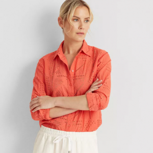 Lauren Ralph Lauren Patch-Eyelet 衬衫