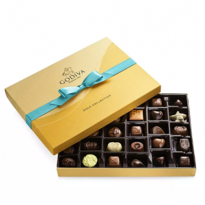 Godiva 蓝丝带金色礼盒什锦巧克力盒 36颗