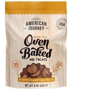 American Journey 花生酱食谱无谷烤箱烤松脆饼干狗零食