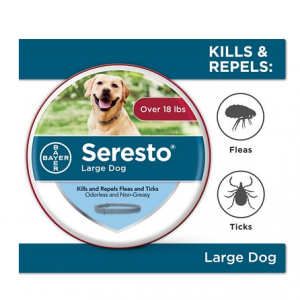 Seresto 狗用跳蚤和蜱虫项圈，超过 18 磅