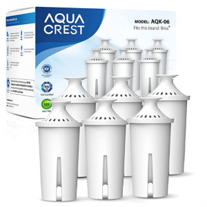 AQUA CREST NSF, TÜV SÜD Certified Pitcher Water Filter, Replacement (Pack of 6) @ Amazon