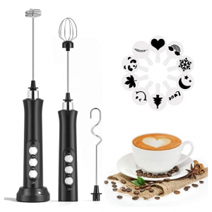 LIVYUYAO 迷你咖啡起泡器，手持牛奶起泡器，迷你起泡器套装