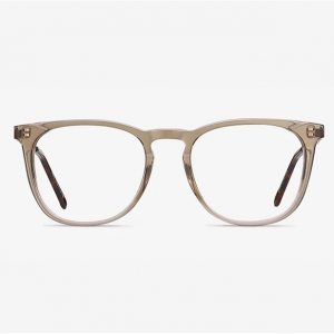 Vinyl 方形透明棕色镜框