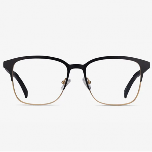 Intense 方形哑光黑金色镜框