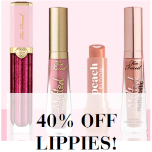 Selected Lip Products Sale @ Too Faced 
