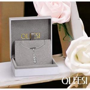 QLEESI 925 Sterling Silver Pendant Necklace for Women Girls @ Amazon