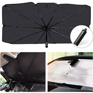 helloleiboo Car Windshield Sun Shade UV Rays and Heat Sun Visor Protector @ Amazon